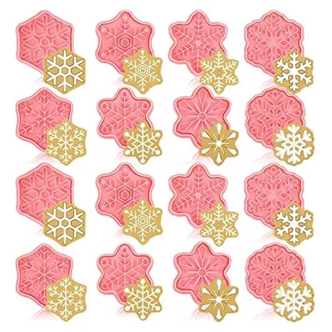 Hoolerry Cookie Cutters with Plunger Stamps – Snowflakes