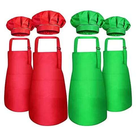 Hoolerry Kids Christmas Apron & Chef Hat Set
