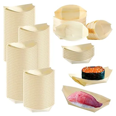 Hoolerry Disposable Bamboo Boat Plates