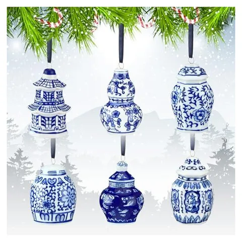 Hoolerry Blue & White Porcelain Ornaments