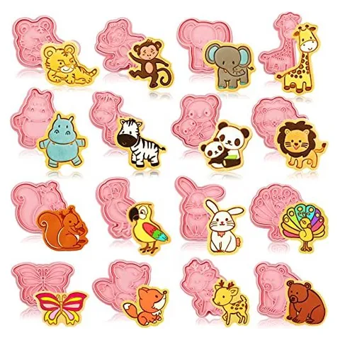 Hoolerry Cookie Cutters with Plunger Stamps – Animals