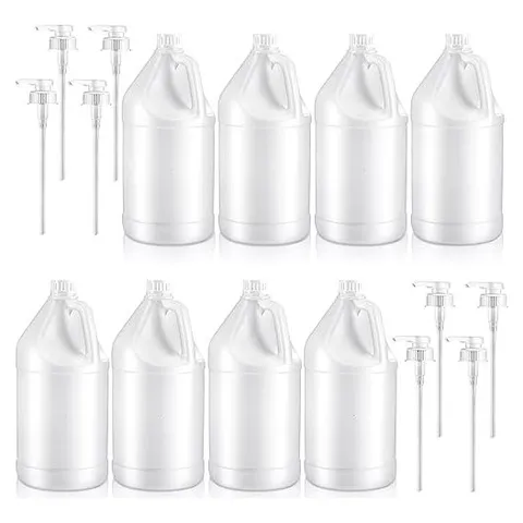 Hoolerry 1 Gallon Plastic Jugs with Caps – Transparent