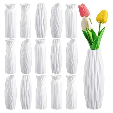 Hoolerry White Flower Vases for Centerpieces