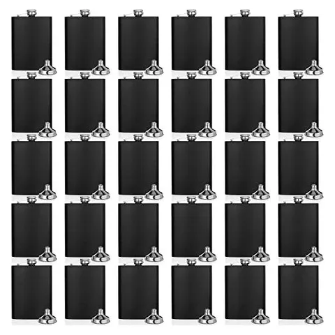 Hoolerry Stainless Steel Hip Flasks – Matte Black