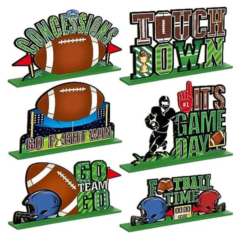 Hoolerry Wooden Holiday & Sports Table Centerpieces – Green · Soccer