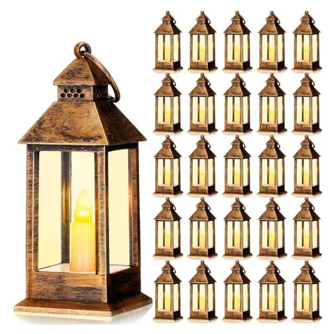 Hoolerry Mini Lanterns with LED Candles – Retro