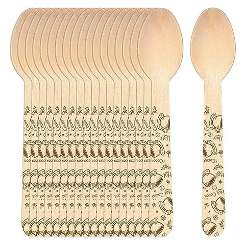 Hoolerry Disposable Wooden Spoons – Brown · Cocoa Style