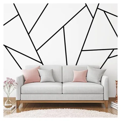 Hoolerry Metallic Line Wall Decals – Black