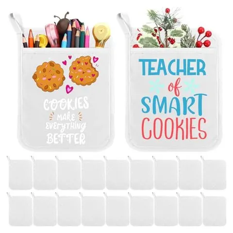 Hoolerry Blank Sublimation Pot Holders & Oven Mitts – White