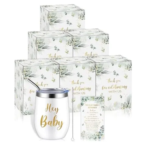Hoolerry Baby Shower Guest Gift Cups – Greenery
