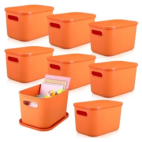 Hoolerry Plastic Storage Bins – Orange