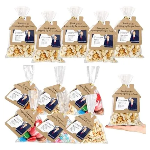 Hoolerry Open House Popcorn Gift Bags – Brown