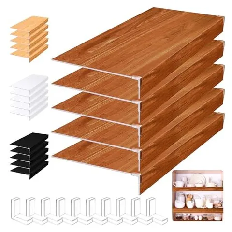 Hoolerry Wire Shelf Liners – Dark Wood Color