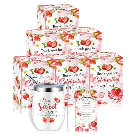 Hoolerry Baby Shower Guest Gift Cups – Strawberry