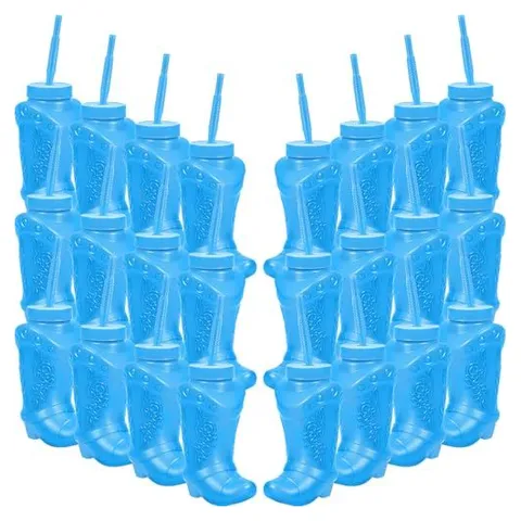 Hoolerry Cowboy Boot Cups with Lids & Straws – Blue