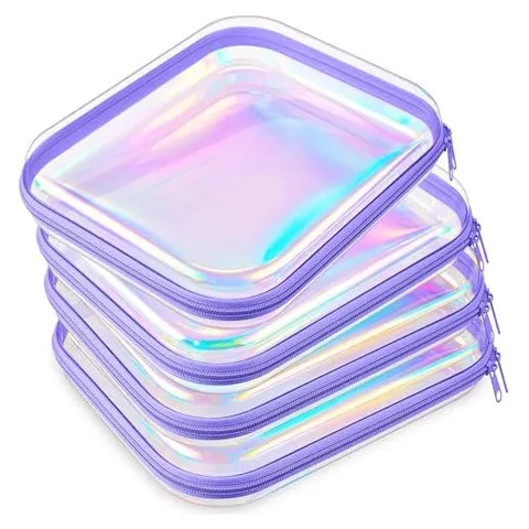 Hoolerry Hard Clear Zipper Cases – Purple · Laser