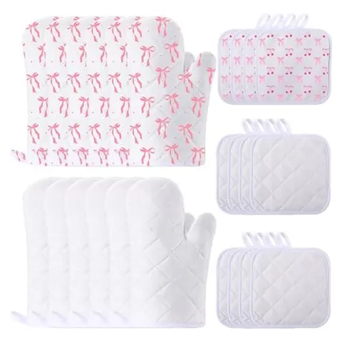 Hoolerry Blank Sublimation Pot Holders & Oven Mitts – White
