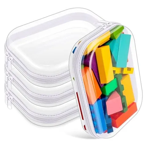 Hoolerry Hard Clear Zipper Cases – White · Clear