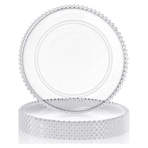 Hoolerry Clear Charger Plates, 13 in – Clear