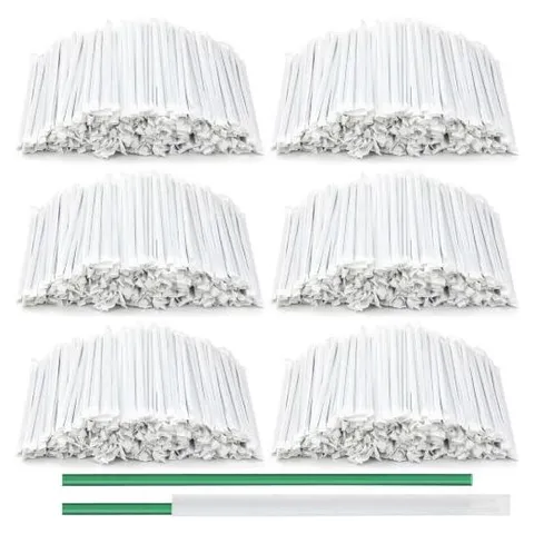 Hoolerry Individually Wrapped Plastic Straws – Green