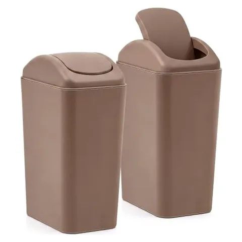 Hoolerry Small Trash Can, 3 Gallon – Brown