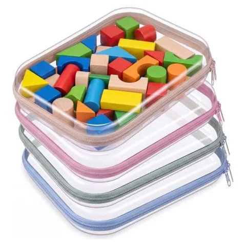 Hoolerry Hard Clear Zipper Cases – Dusty · Clear