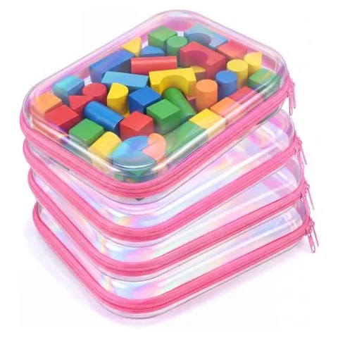 Hoolerry Hard Clear Zipper Cases – Pink · Laser